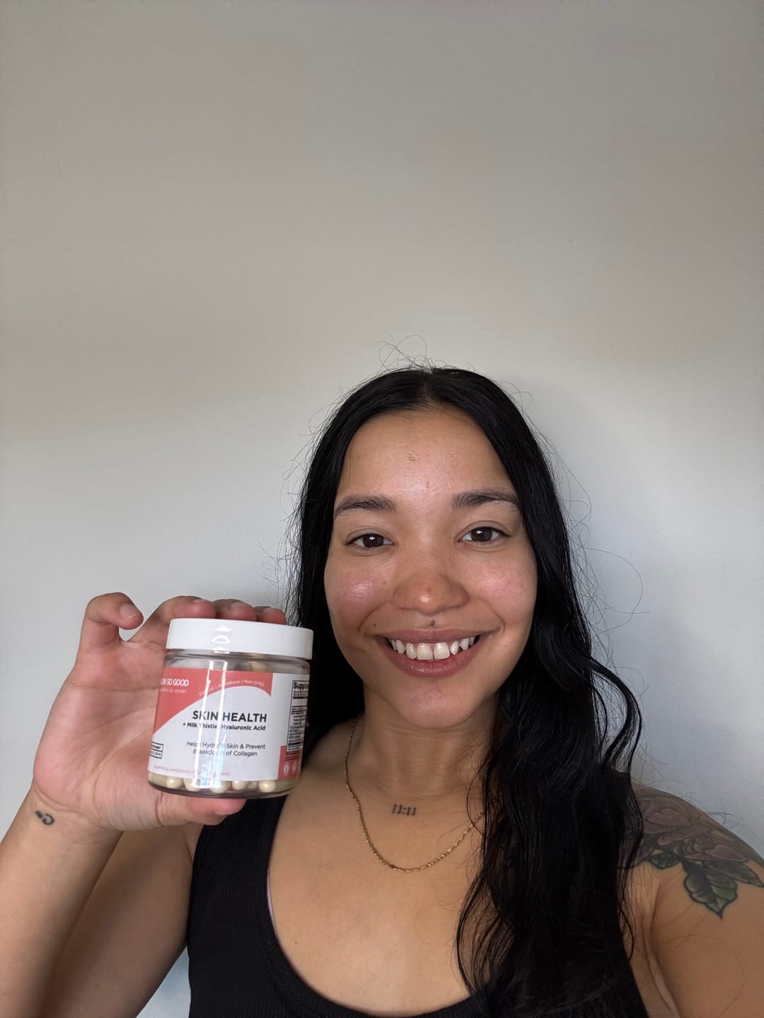 Customer photo review of SKIN HEALTH  with Milk Thistle + Hyaluronic Acid