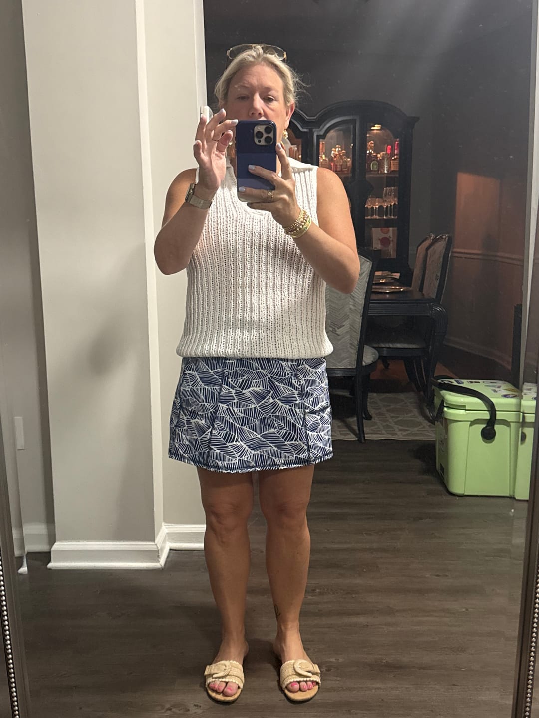 Customer photo review of Flirty Length Pocketed Skirt