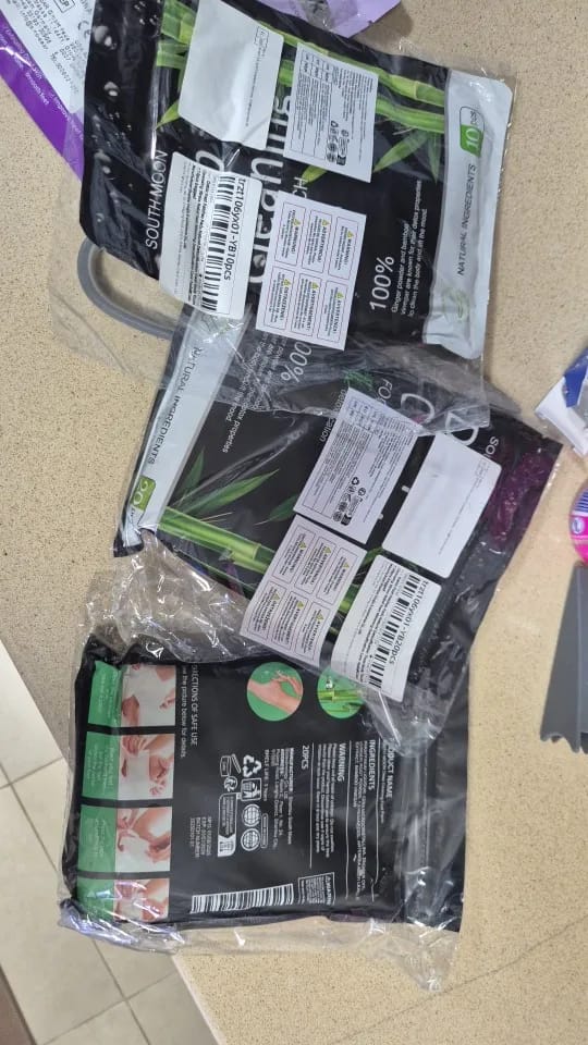 Customer photo review of Bamboo Foot Detox Patches