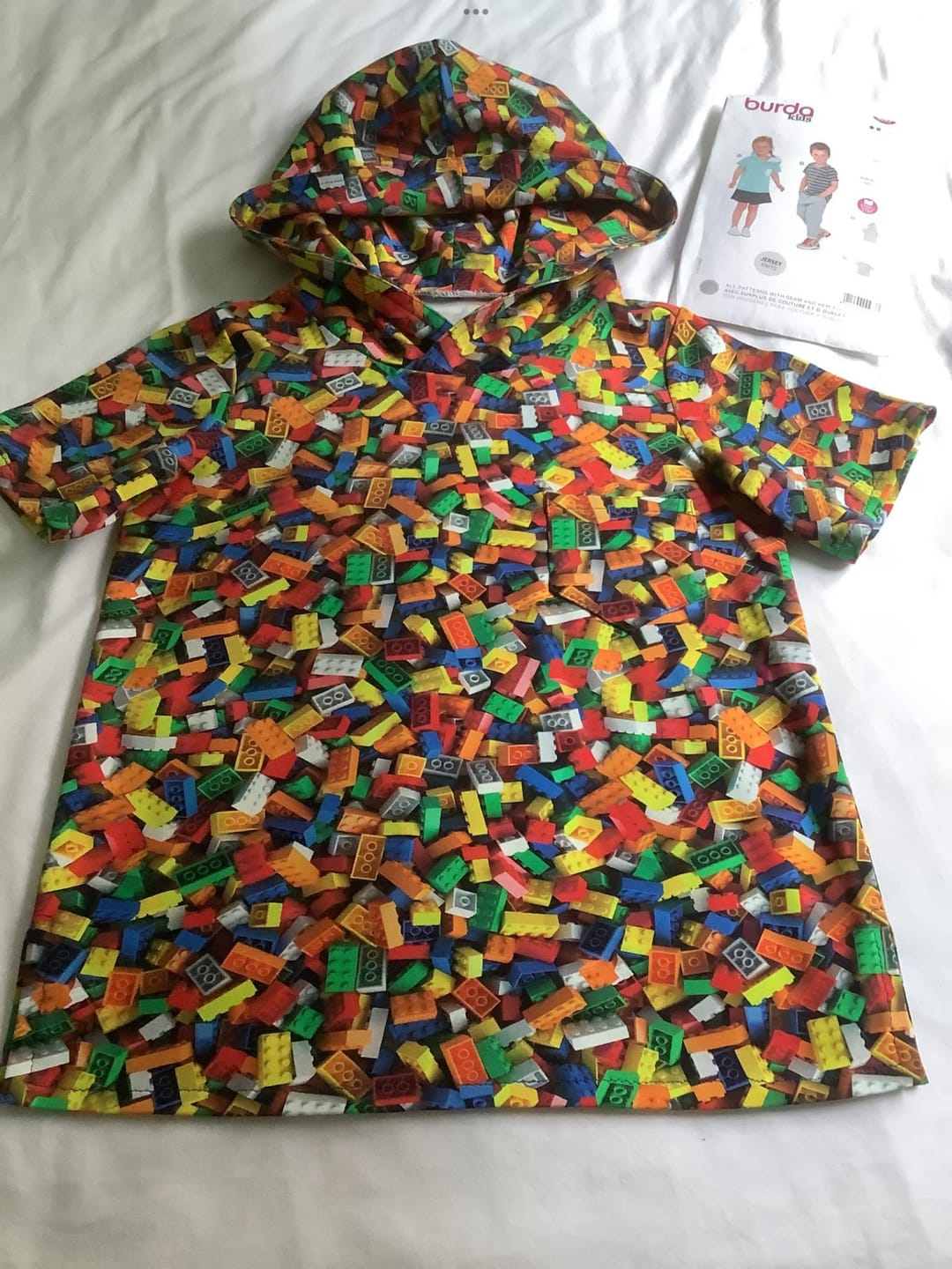 Customer photo review of Lego Blocks Cotton Jersey Fabric