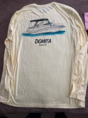 Customer photo review of Custom Digital Boat Artwork