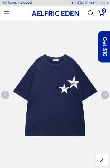 Customer photo review of Aelfric Eden Embroidery Star Tee