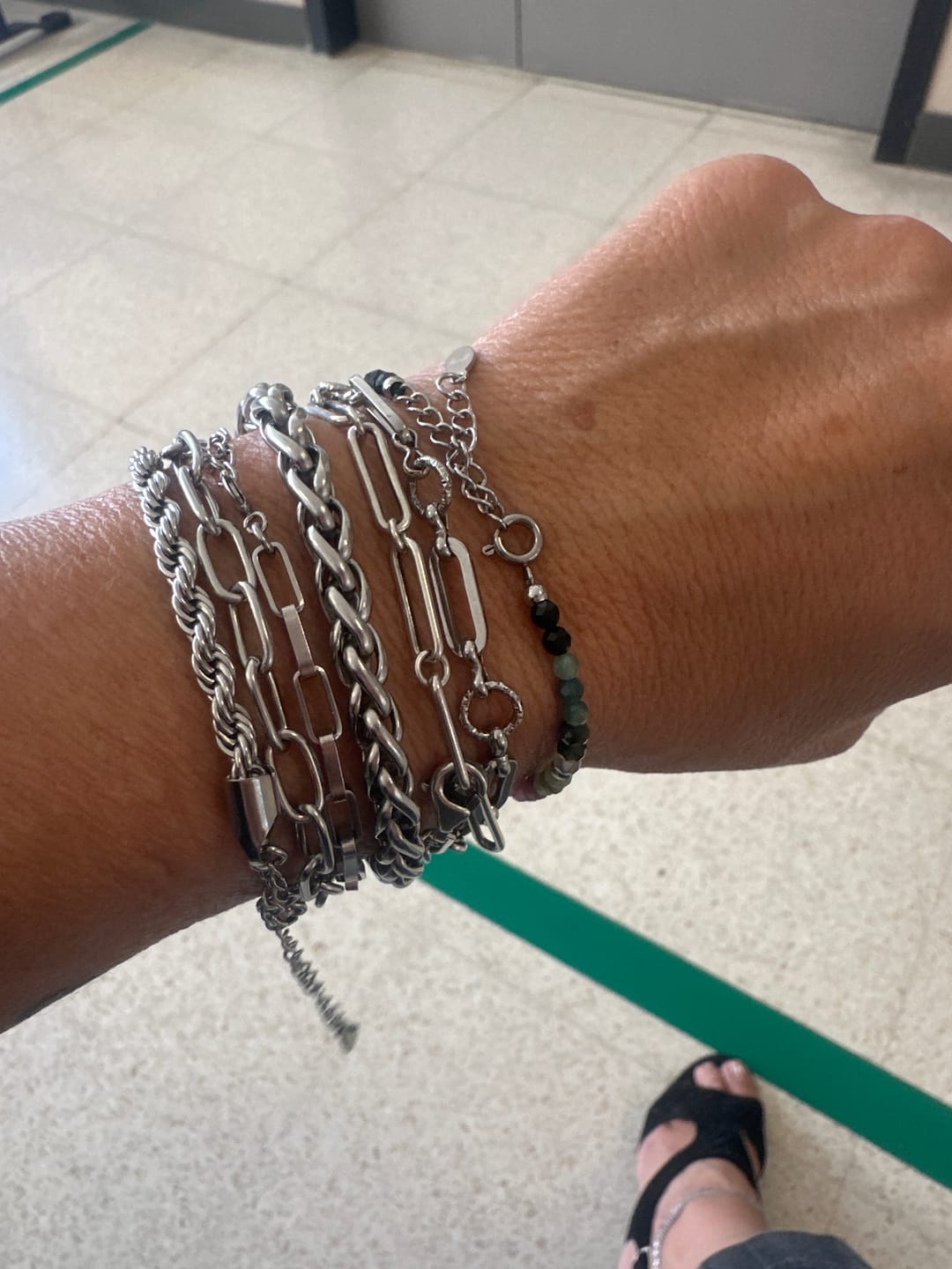 Customer photo review of Pulsera Eslabón y Círculo