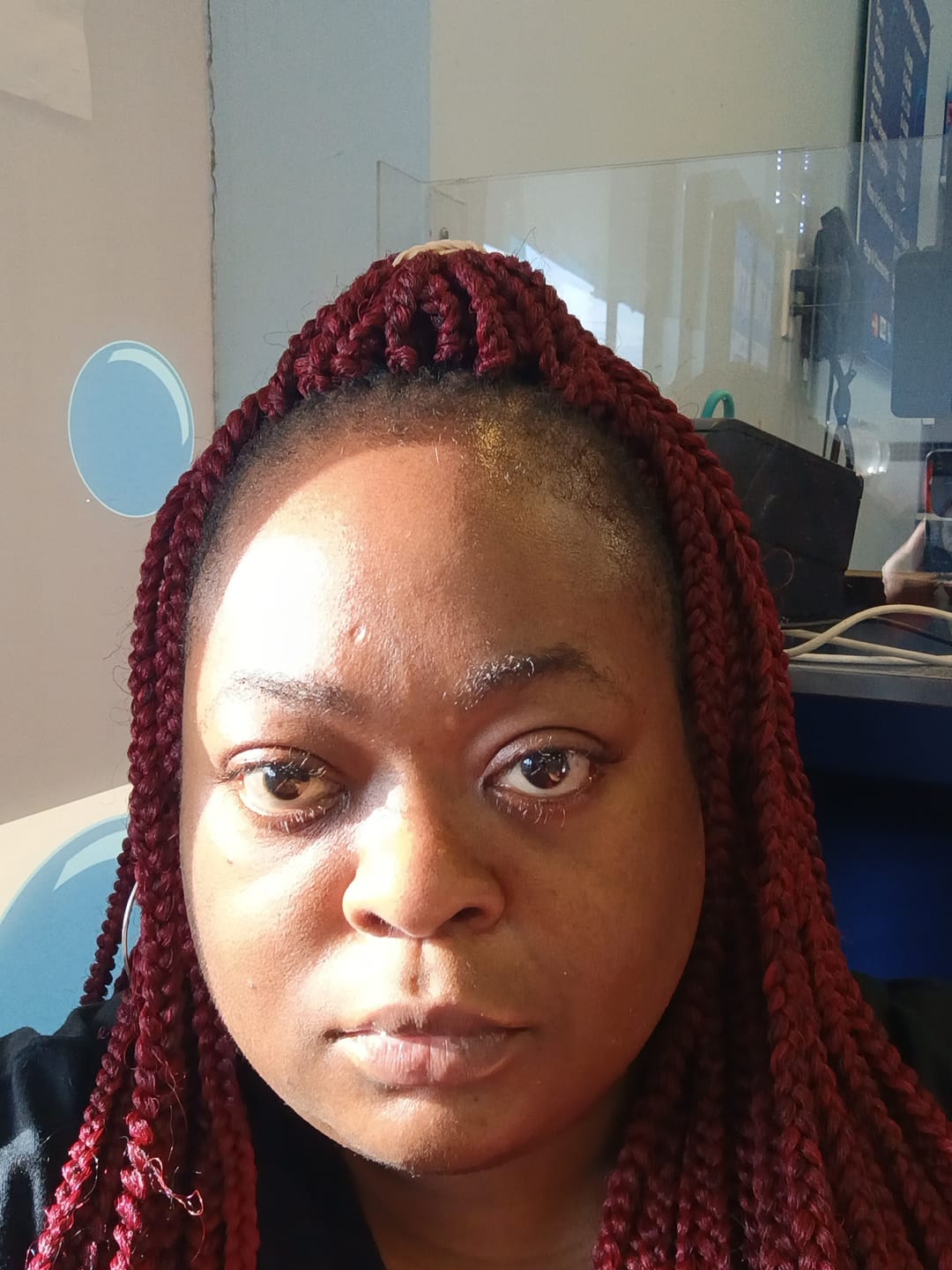 Customer photo review of Freetress Pre-Looped Crochet Braid - 3X INDIVIDUAL BOX BRAID 22"