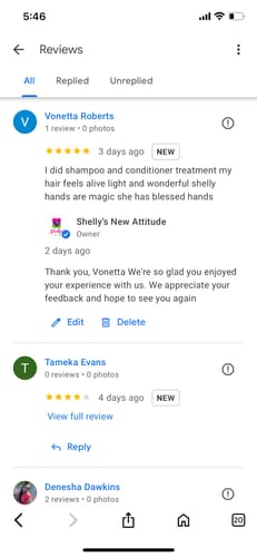 Customer photo review of Google Reviews - Plate