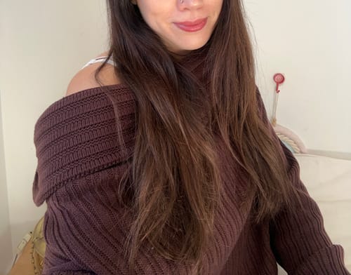 Customer photo review of SWEATER LINA CHOCOLATE