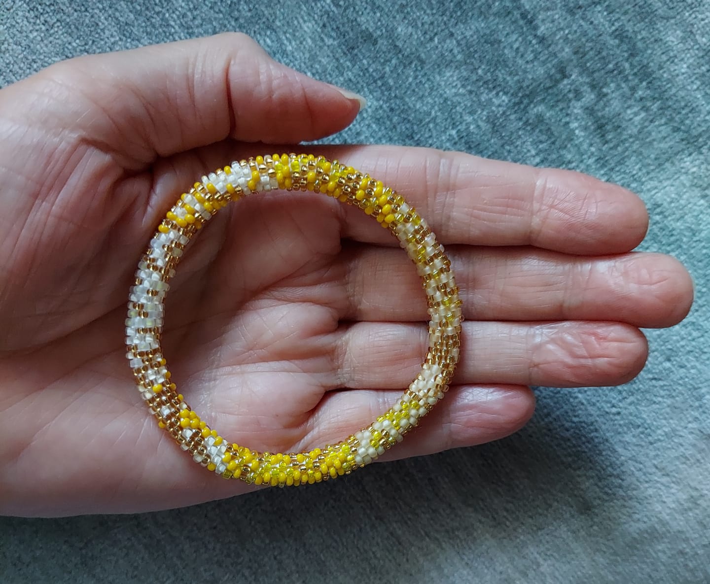 Customer photo review of Mermaid Scales Yellow Ombré