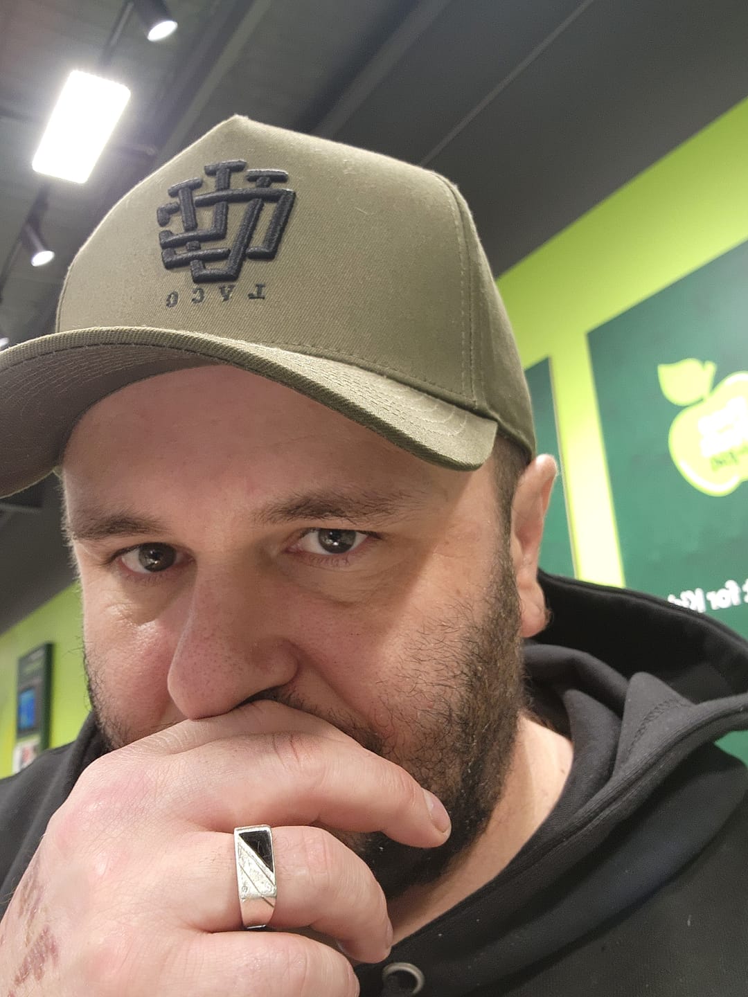 Customer photo review of LVCO "Khaki Green/Black" A-Frame Snapback