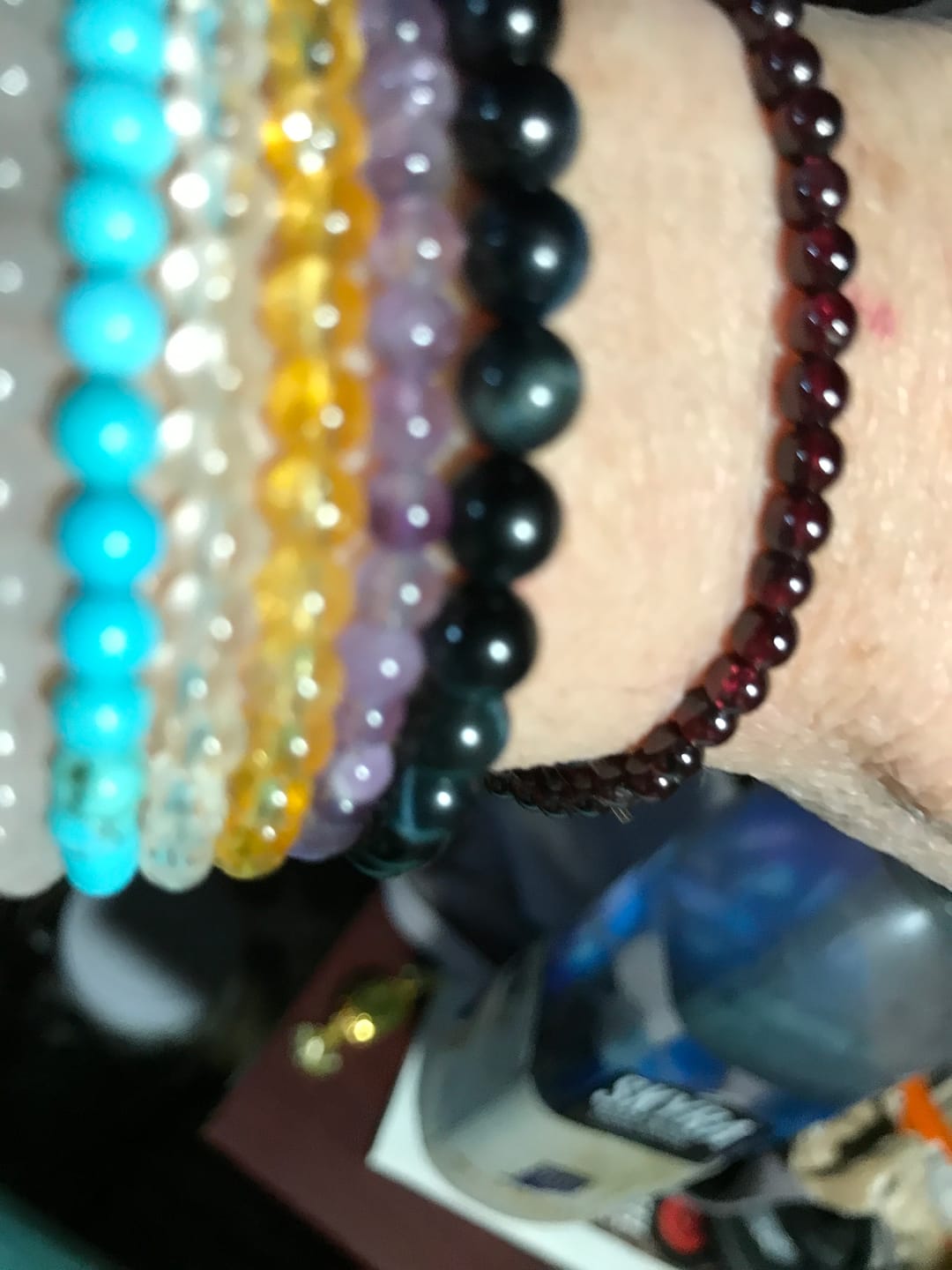Customer photo review of Garnet Bracelet Mini