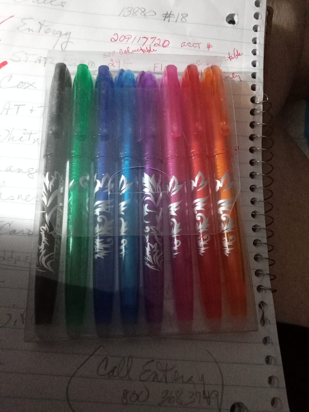 Customer photo review of Heat Erasable Fabric Markers - 8 pack