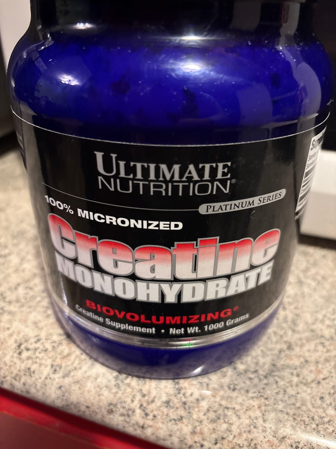 Customer photo review of Ultimate Nutrition Creatine Monohydrate 1000 Gr