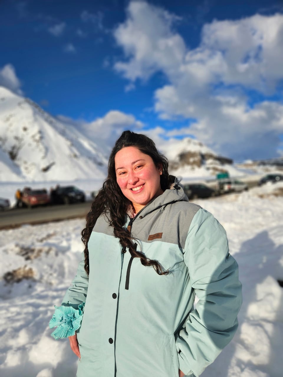 Customer photo review of Parka Impermeable Reversible Camaleon Mujer