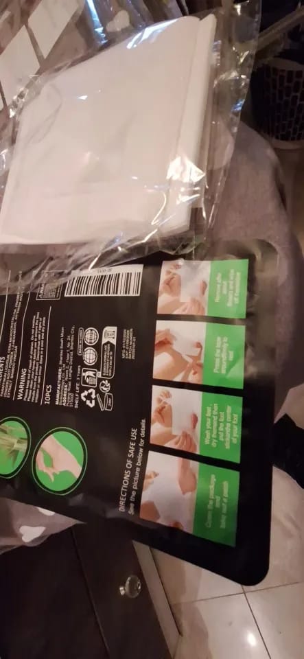 Customer photo review of Bamboo Foot Detox Patches