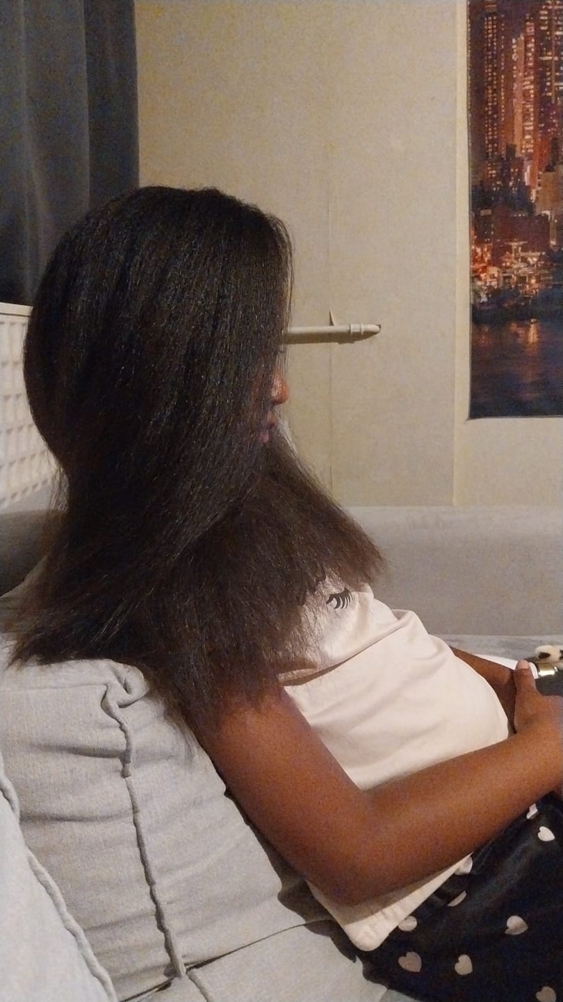 Customer photo review of Lissage Au Tanin Salvatore Blue Gold