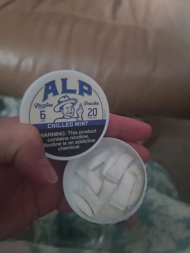 Customer photo review of Chilled Mint Nicotine Pouches