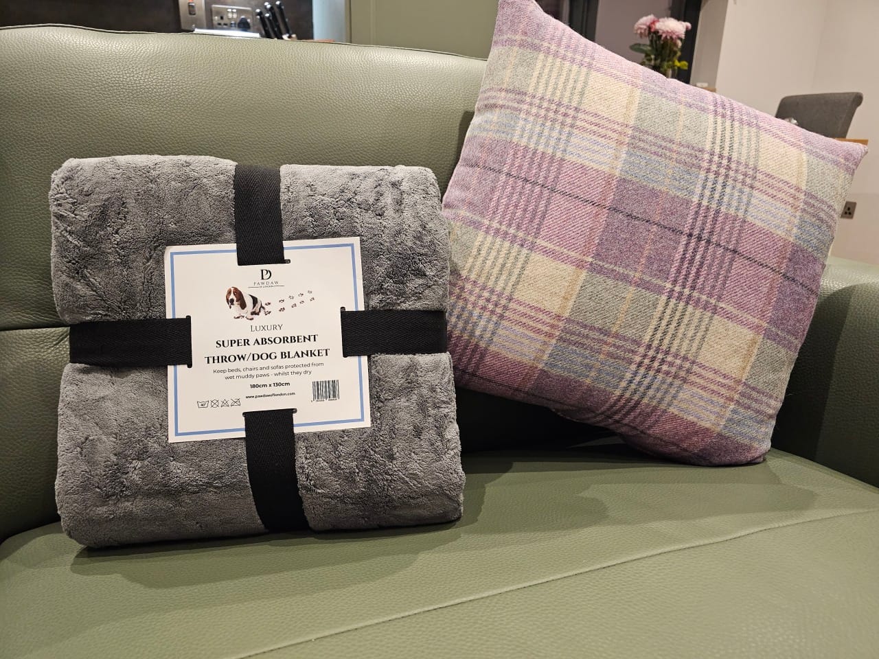 Customer photo review of Luxury Throw & Dog Blanket