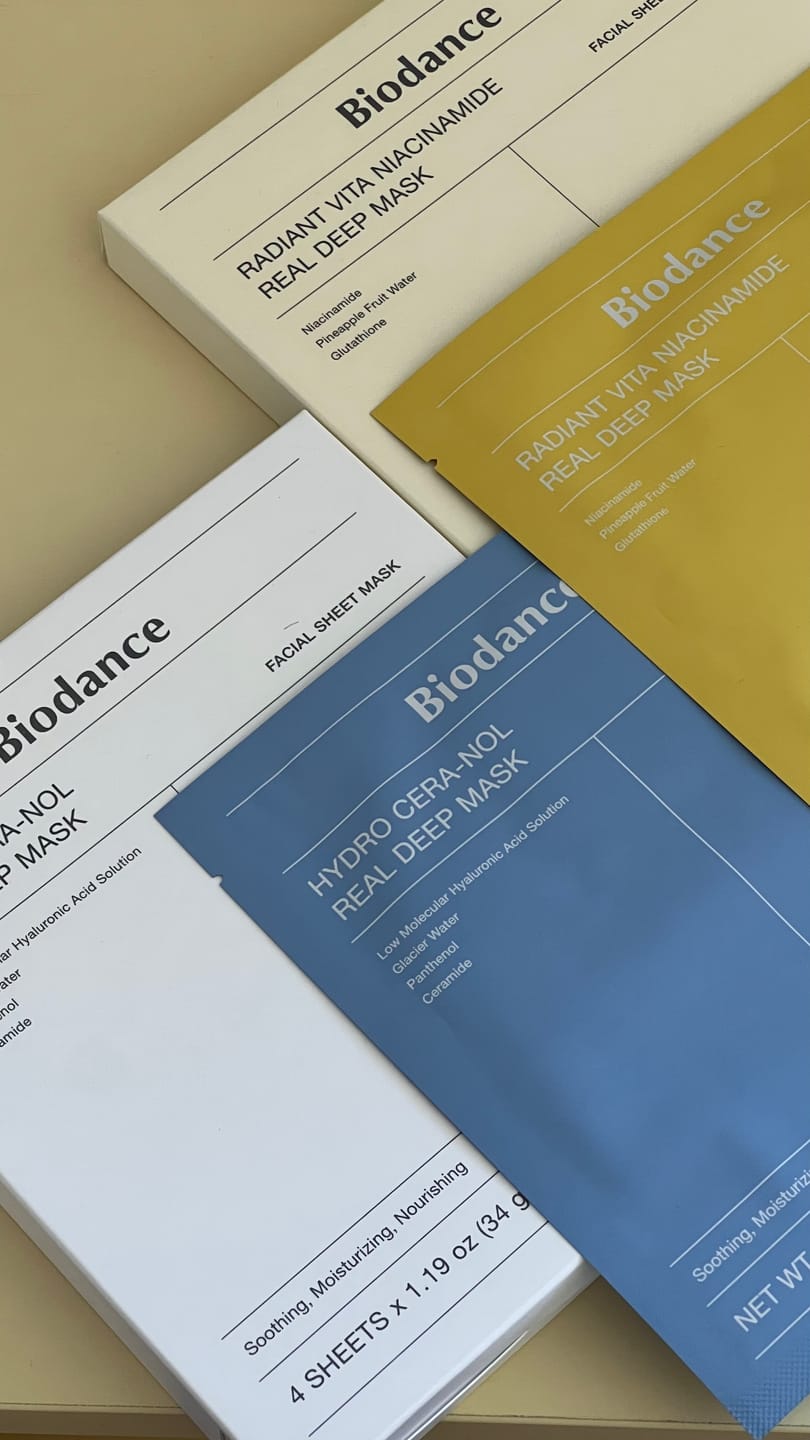 Customer photo review of Hidrogela maska ar niacinamīdu mirdzuma piešķiršanai ādai Biodance Radiant Vita Niacinamide Real Deep Mask