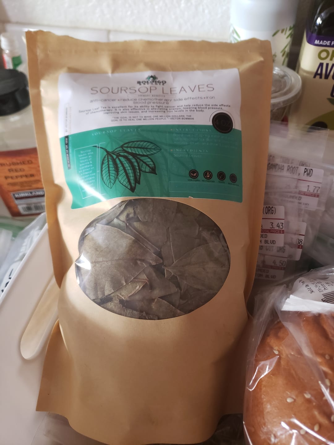 Customer photo review of SOURSOP LEAVES