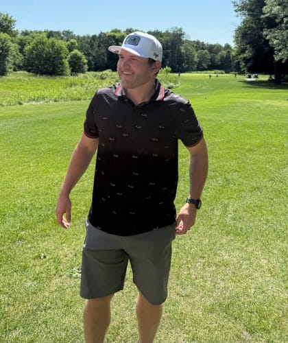 Customer photo review of Loon Lake 2.0 Men's Pique Polo