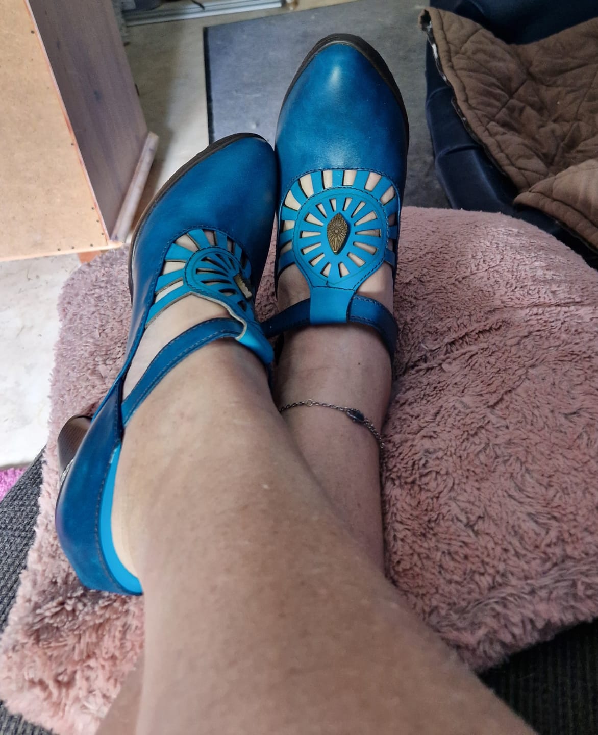 Customer photo review of Retro Leather Grace Adjustable Belt Pumps