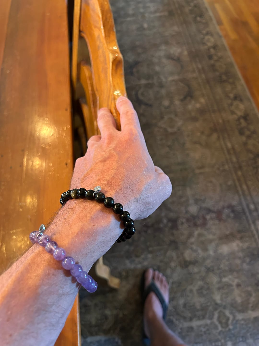 Customer photo review of Golden Obsidian Bracelet