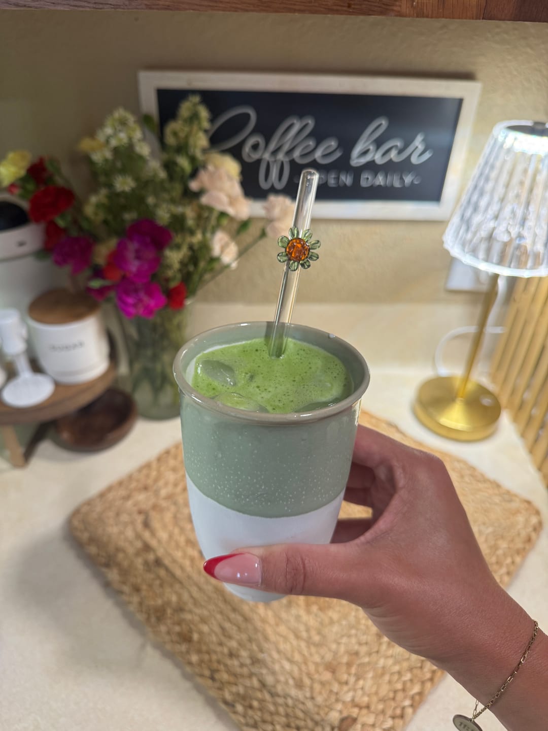 Customer photo review of Sage Green Cup 12oz