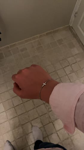 Customer photo review of CROSS BRACELET | Silver