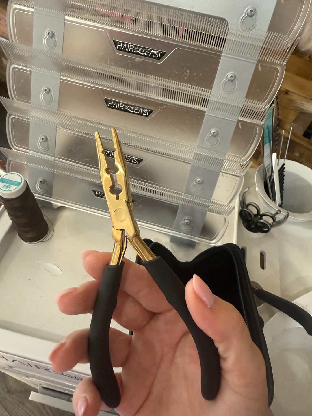 Customer photo review of Nano and Micro Pliers for Hair Extensions