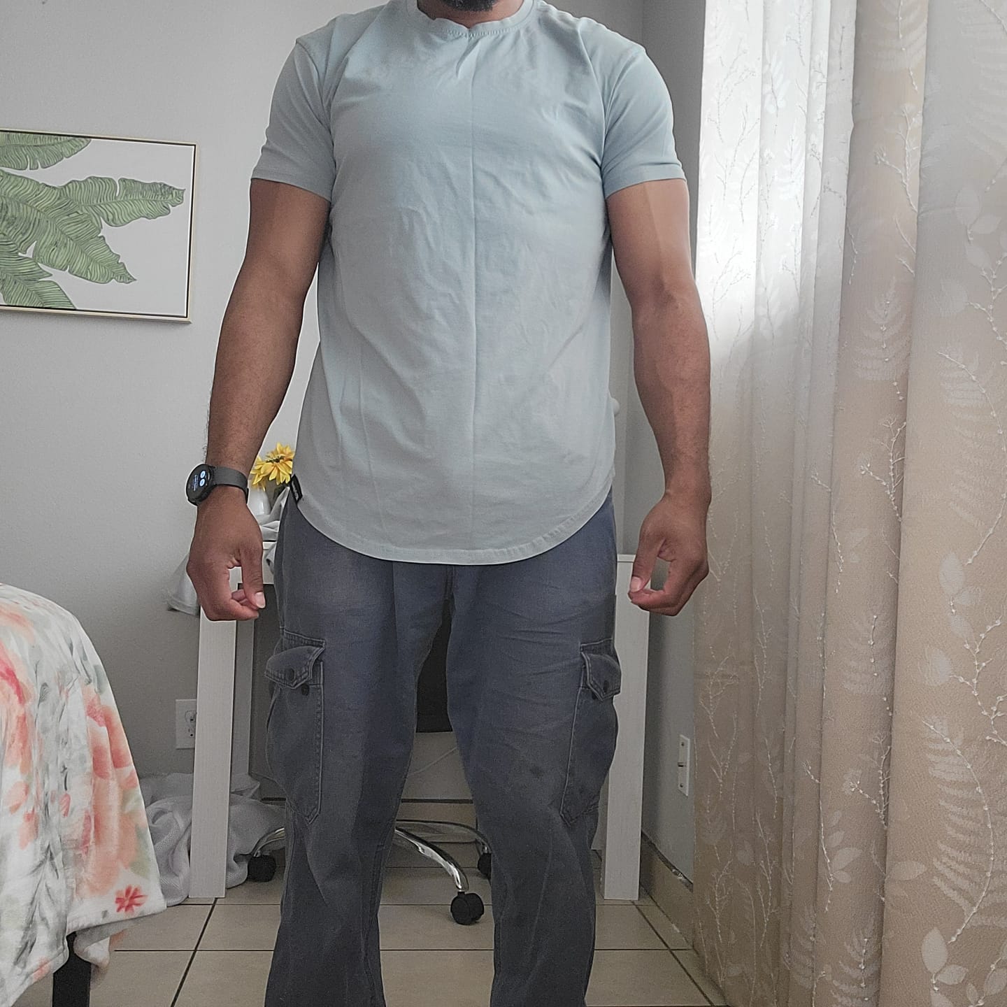 Customer photo review of 021 ESSENTIAL DROP-CUT T-SHIRT - OG BUNDLE