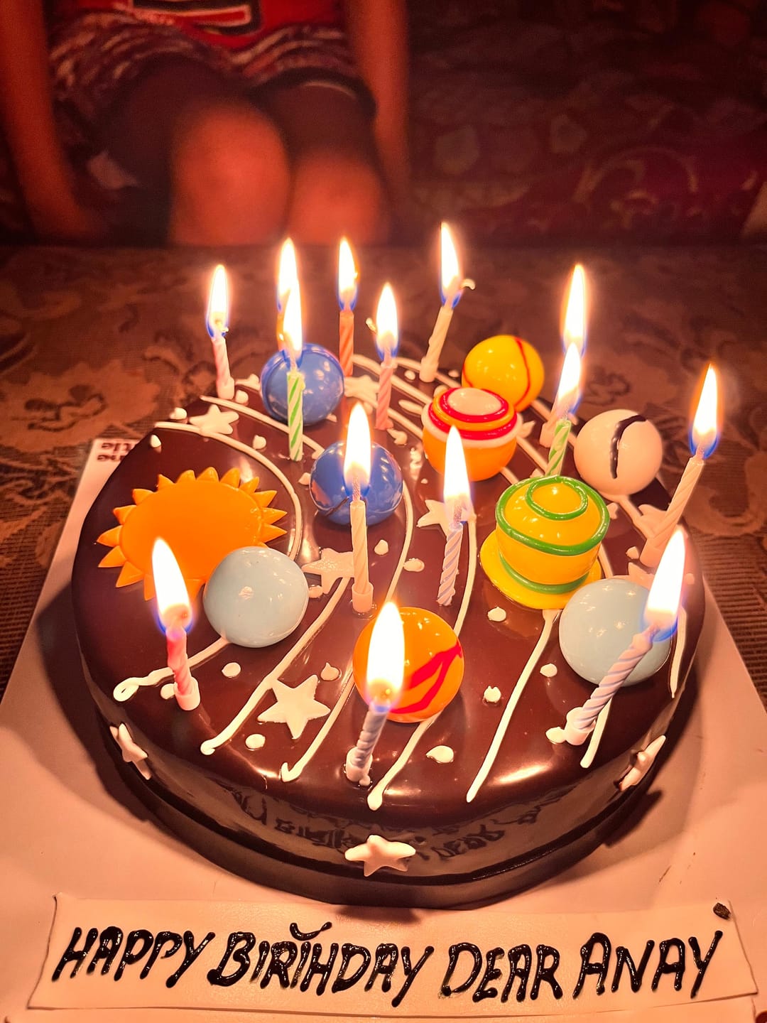 Customer photo review of Solar System Theme Cake