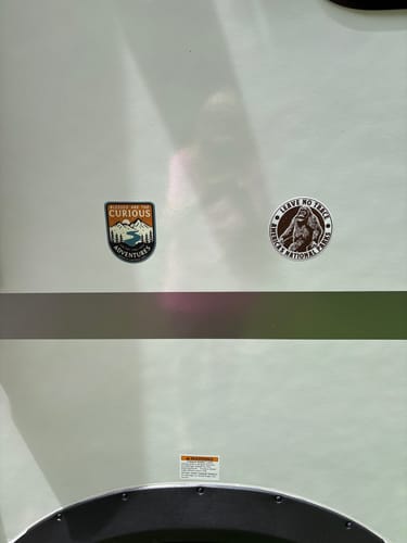 Customer photo review of Blessed Are The Curious Sticker