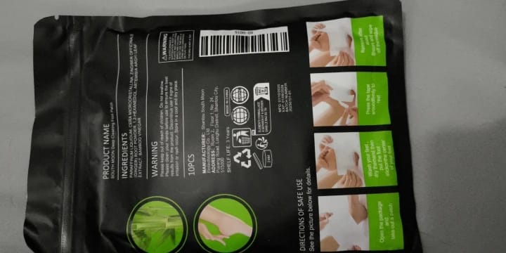 Customer photo review of Bamboo Foot Detox Patches