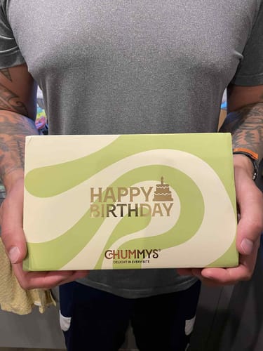 Customer photo review of Happy Birthday Mixed Box of Postal Brownies Delivered To Your Door