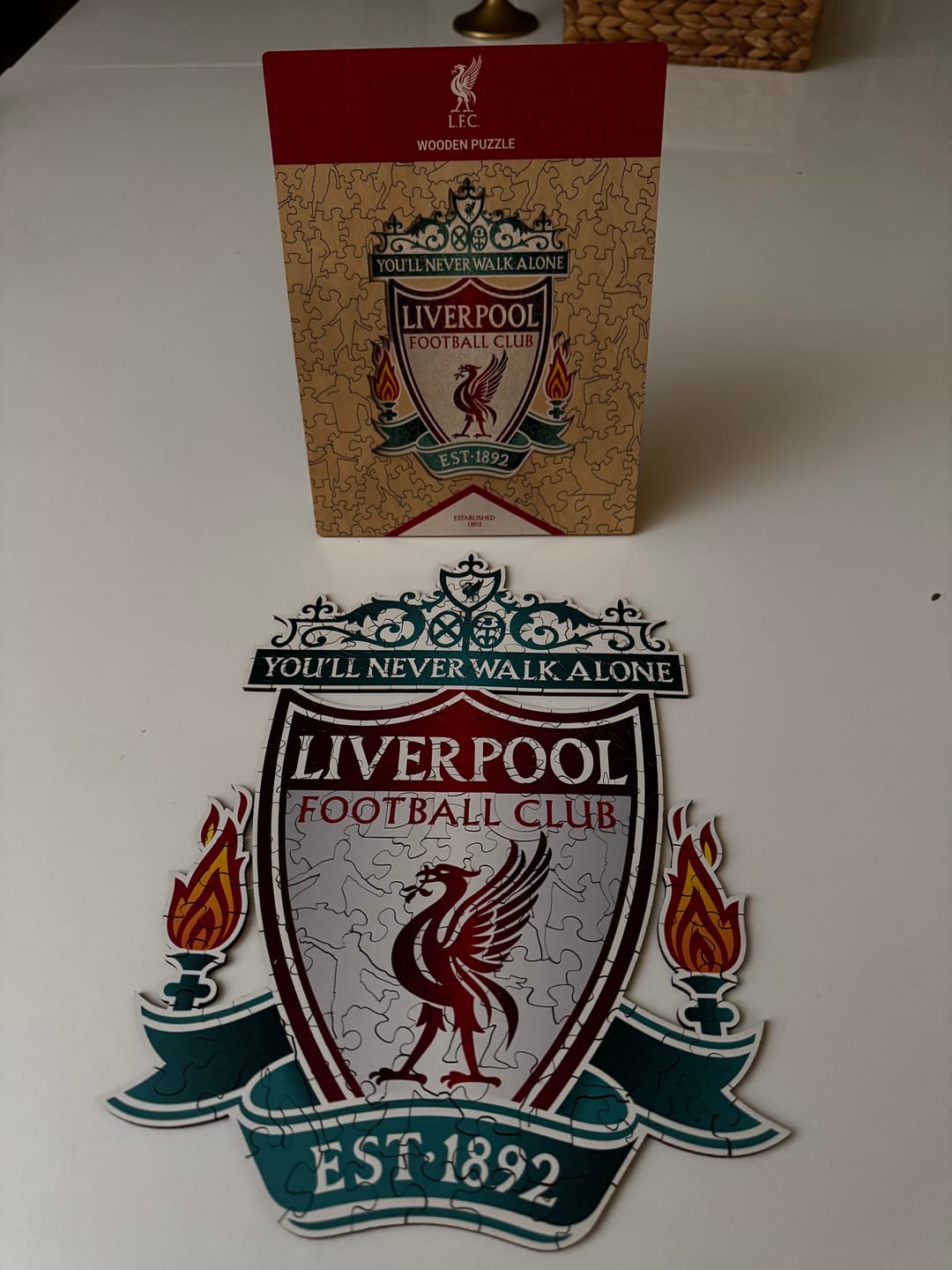 Customer photo review of Liverpool FC® Logo - Wooden Puzzle