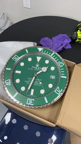 Customer photo review of ロレックスSubmariner ウォールクロック- グラッシーグリーン