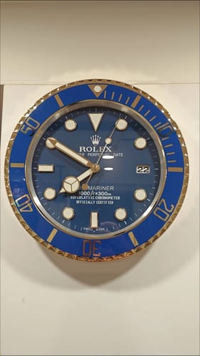 Customer photo review of ロレックスSubmariner ウォールクロック- ブルーゴールド