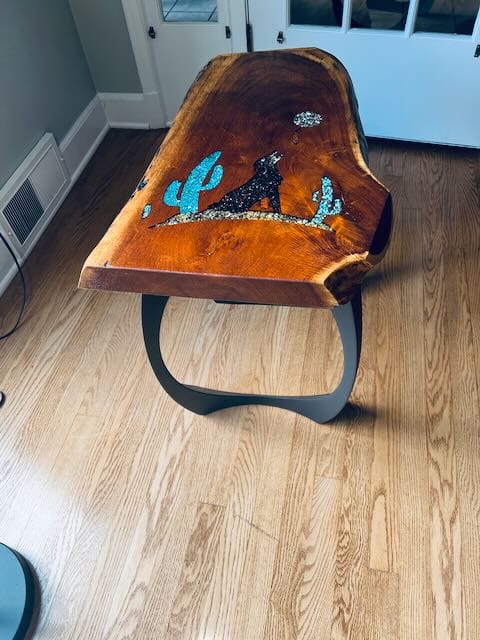 Customer photo review of End Table Legs 218 Cleo 20H Unique Metal Furniture