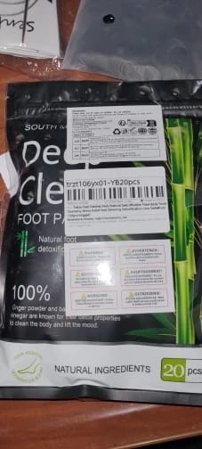Customer photo review of Bamboo Foot Detox Patches