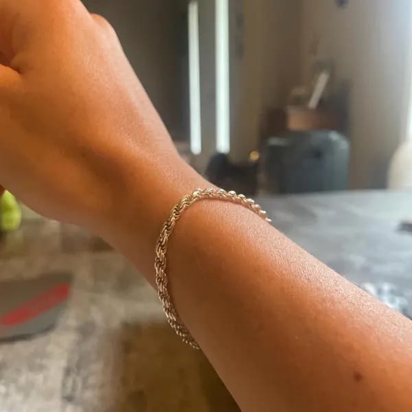 Customer photo review of Pulsera Rope Clásica en Plata 950