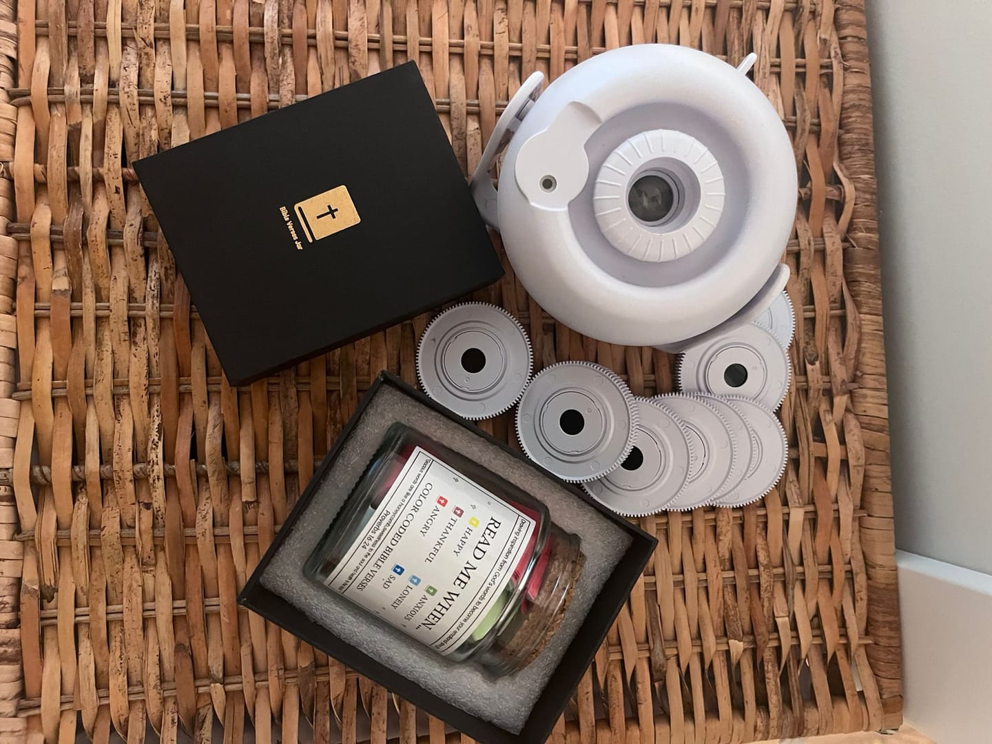 Customer photo review of (KIDS GIFTING BUNDLE) Bible Galaxy Full Set (Bible Jar + Projector)