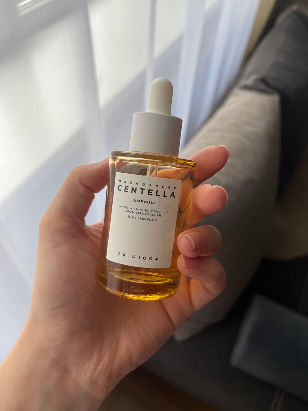 Customer photo review of Ampula, kura satur 100% Āzijas centellas ekstraktu SKIN1004 Madagascar Centella Ampoule