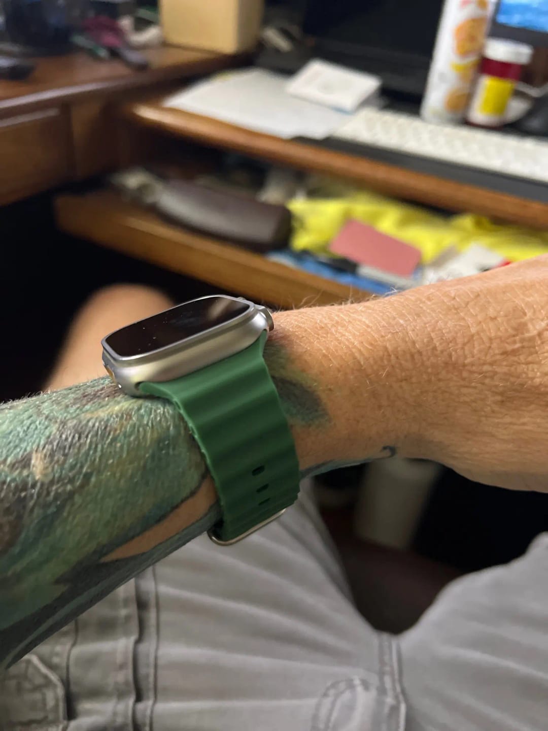 Customer photo review of Apple Watch Silicone Strap - Soft Waterproof and Breathable