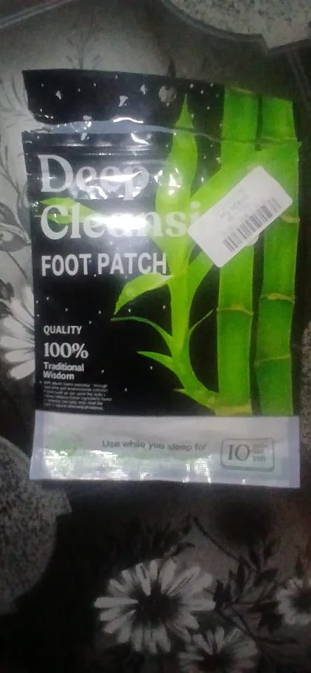 Customer photo review of Bamboo Foot Detox Patches