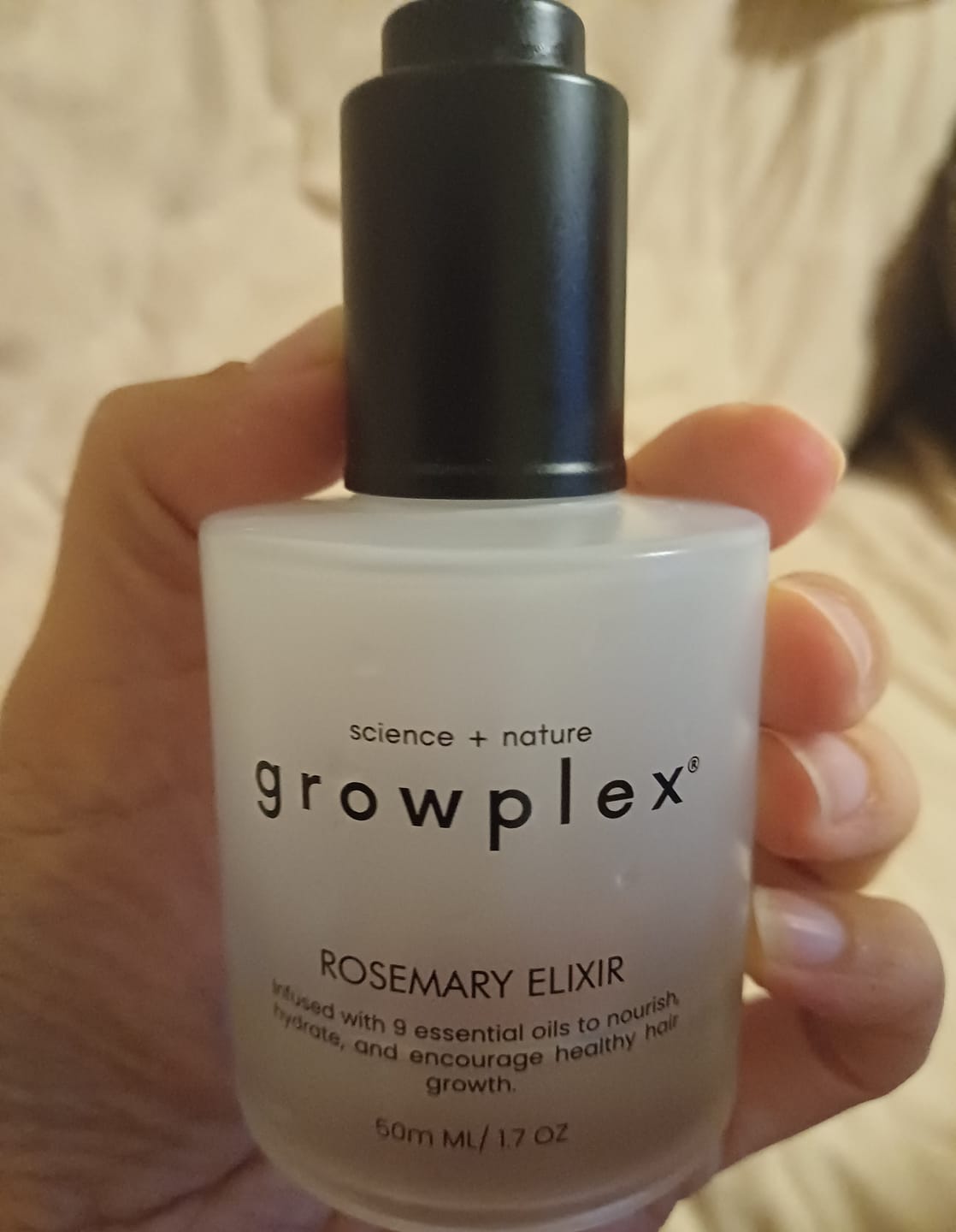Customer photo review of Rosemary Elixir - 100% Natural Hair Loss Solution