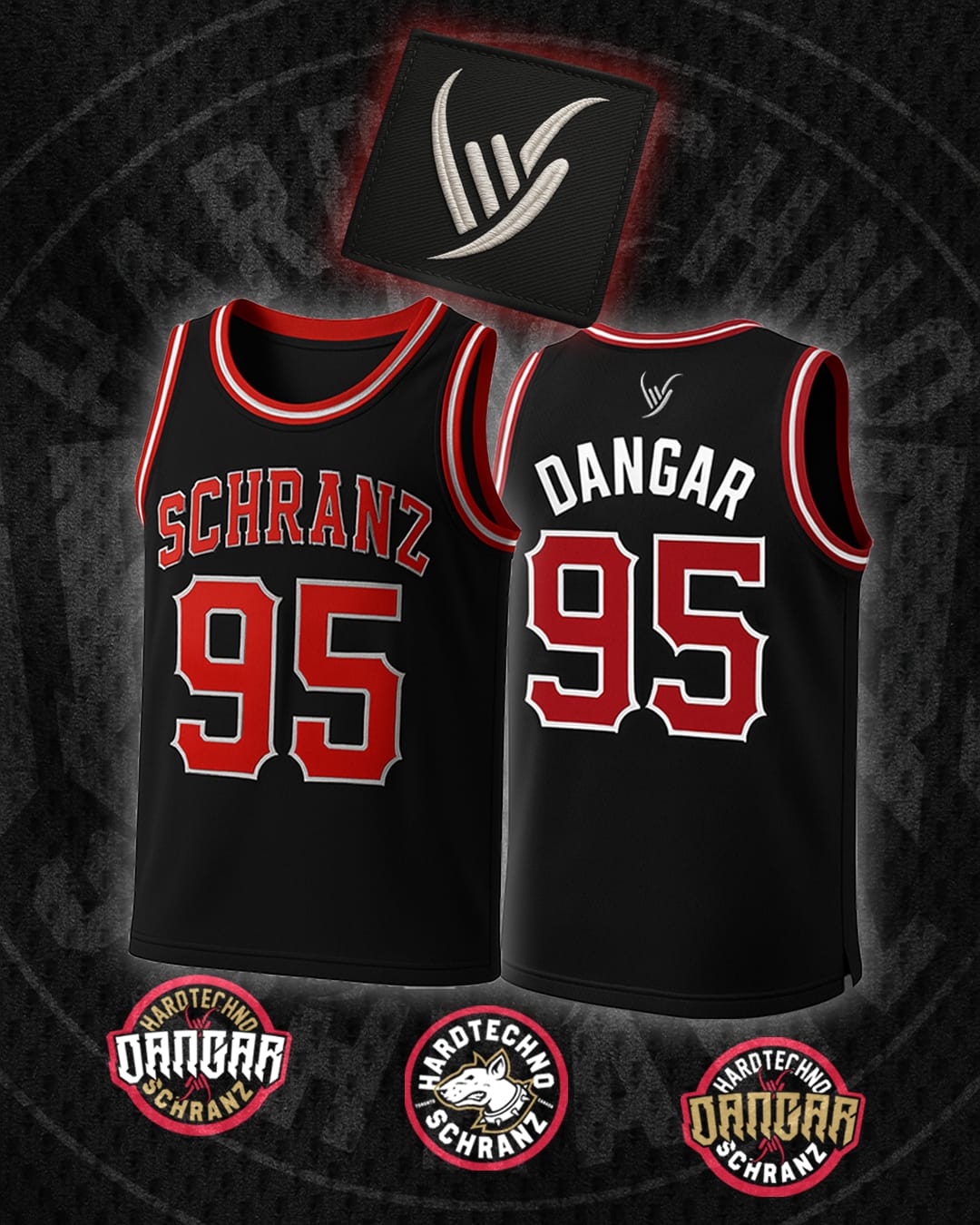 Customer photo review of Custom Black Red-White Classic Tops Breathable Basketball Jersey