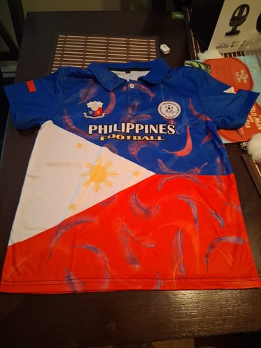 Customer photo review of Philippines Football Polo Shirt 2023 World Cup Go Filipinas Feather Flag Version LT14
