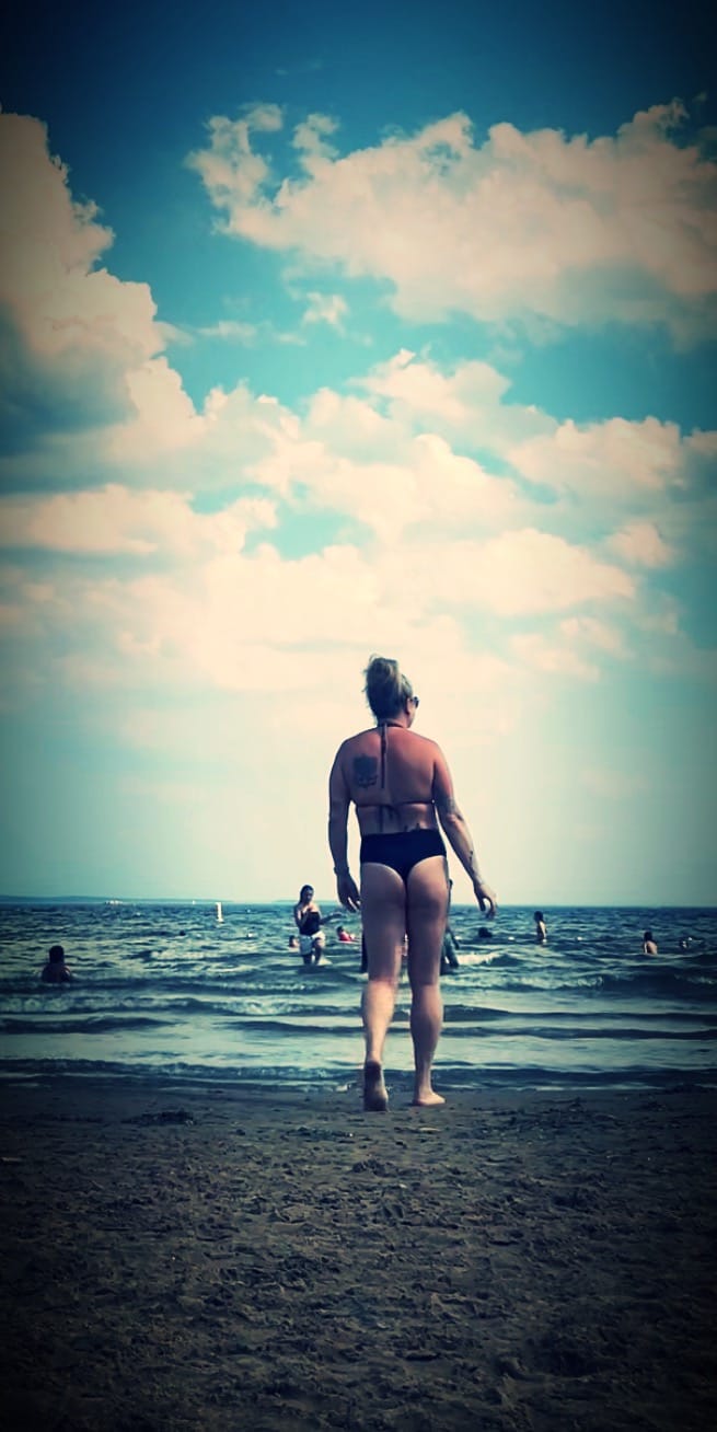Customer photo review of 'Empower' Mid Rise Cheeky Bikini Bottom