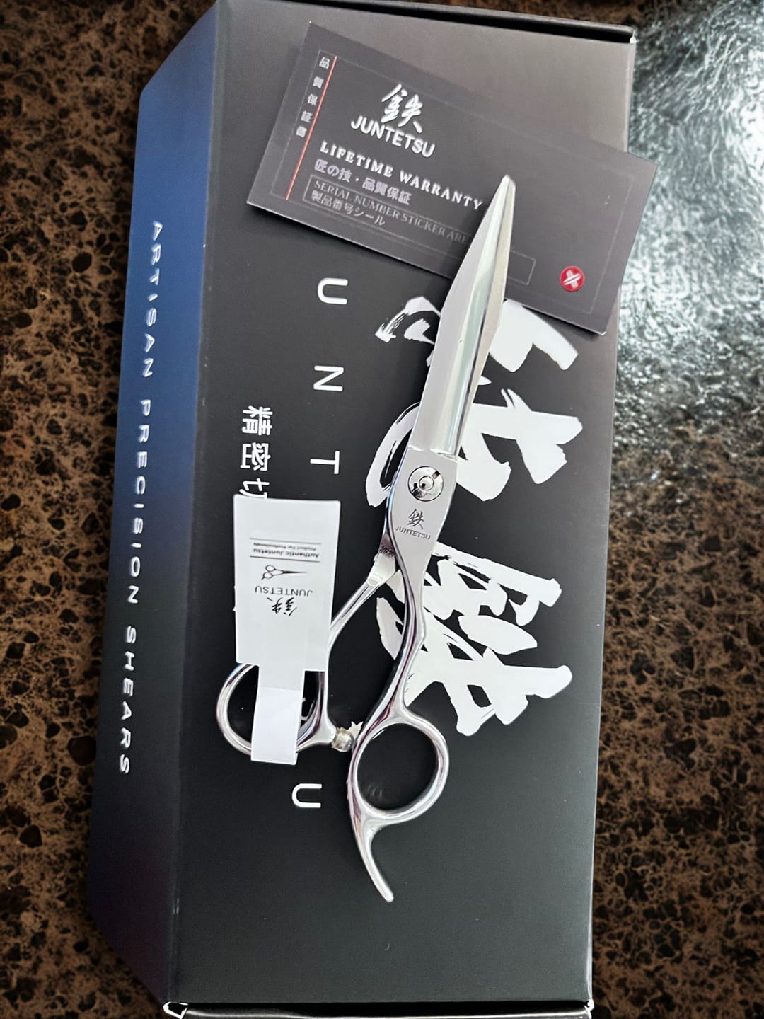 Customer photo review of Juntetsu Professional Sword Haircutting Shear