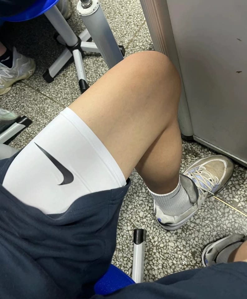 Customer photo review of Elite Pro White Compression Boxers