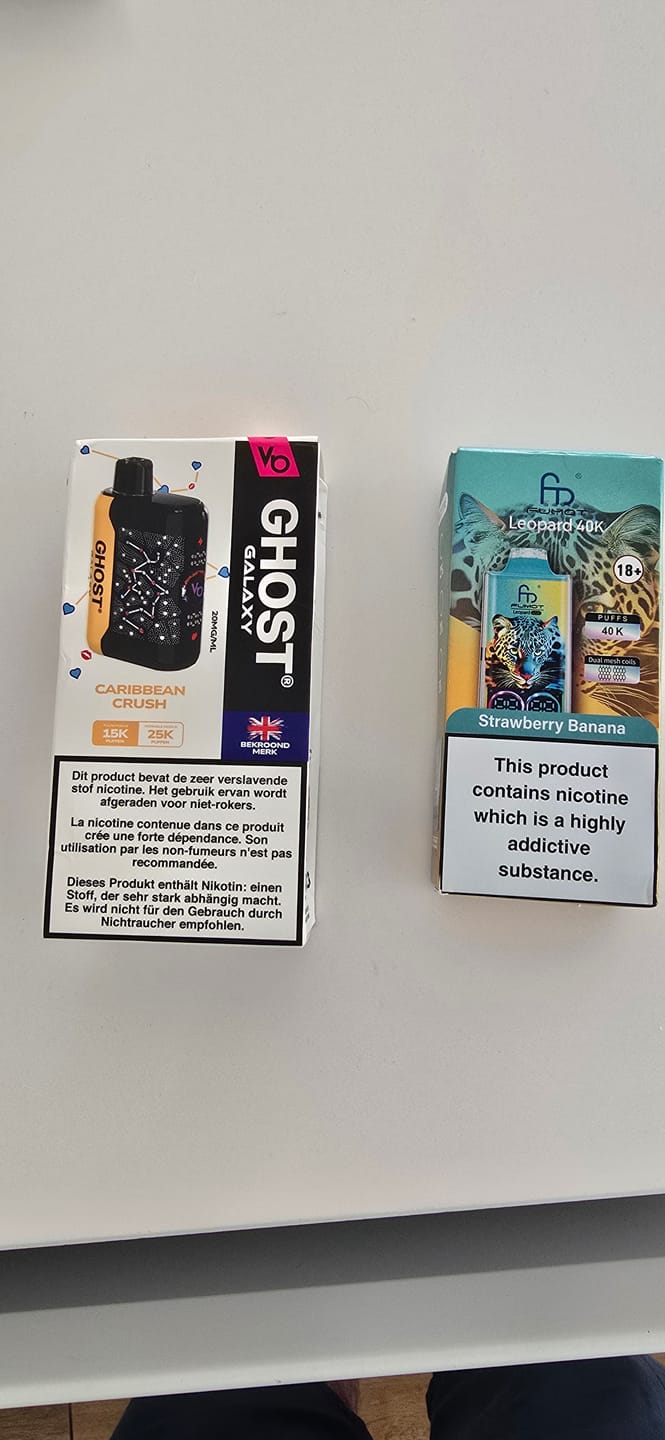 Customer photo review of Ghost Galaxy 25000 Puffs Disposable Vape Bar